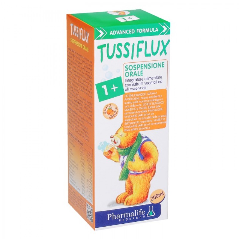 Tussiflux Bimbi Sirup 1+,200Ml Tussiflux Bimbi Sirup 1+,200Ml