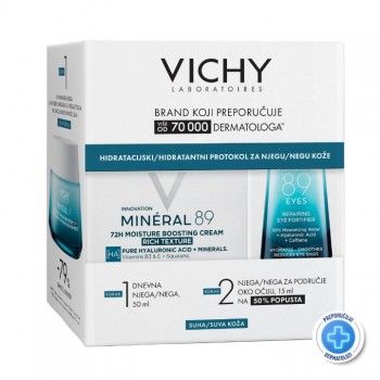VICHY WINTER PROMO MINERAL 89 RICH KREMA ZA INTENZIVNU HIDRATACIJU + MINERAL 89 EYES 15ML