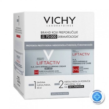VICHY WINTER PROMO  LIFTACTIV SET  Supreme Krema za suvu kožu, 50 ml + Nega za područje oko očiju, 15 ml 