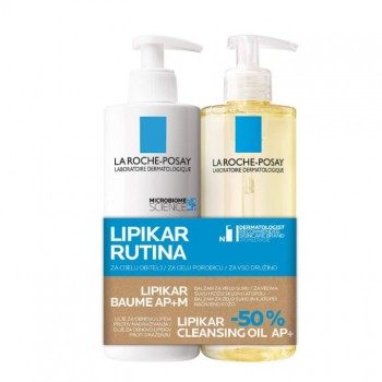 LA ROCHE POSAY LIPIKAR RUTINA, LIPIKAR BAUME AP+M 400ML + LIPIKAR CLEANSING OIL AP+ 400ML -50%