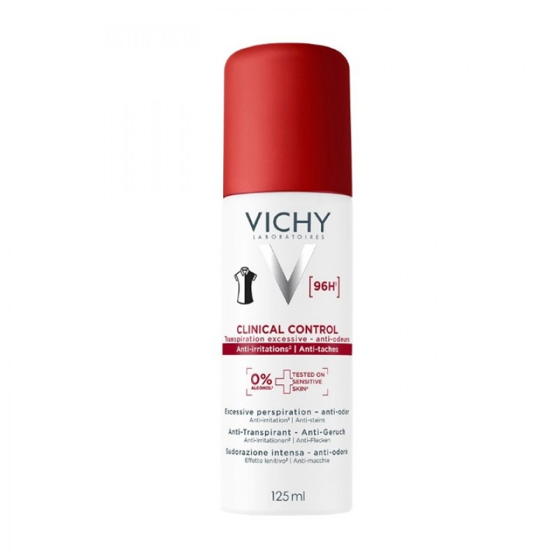 Vichy Clinical Control Antiperspirant Sprej Protiv Znojenja, 125 Ml Vichy Clinical Control Antiperspirant Sprej Protiv Znojenja, 125 Ml