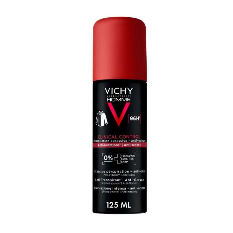 Vichy Homme Clinical Control Antiperspirant Sprej Protiv Znojenja, 125 Ml Vichy Homme Clinical Control Antiperspirant Sprej Protiv Znojenja, 125 Ml