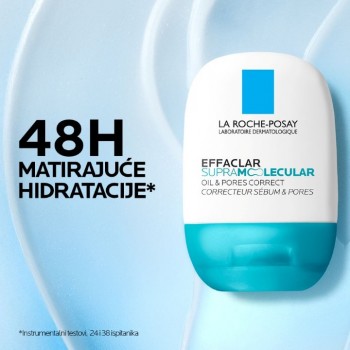 La Roche-Posay Effaclar SUPRAMOLECULAR brzoupijajući gel za korekciju pora i viška sebuma, 40ml