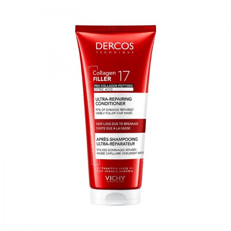 Vichy Dercos Collagen 17 Filler Ultra-Obnavljajući Balzam, 200Ml Vichy Dercos Collagen 17 Filler Ultra-Obnavljajući Balzam, 200Ml