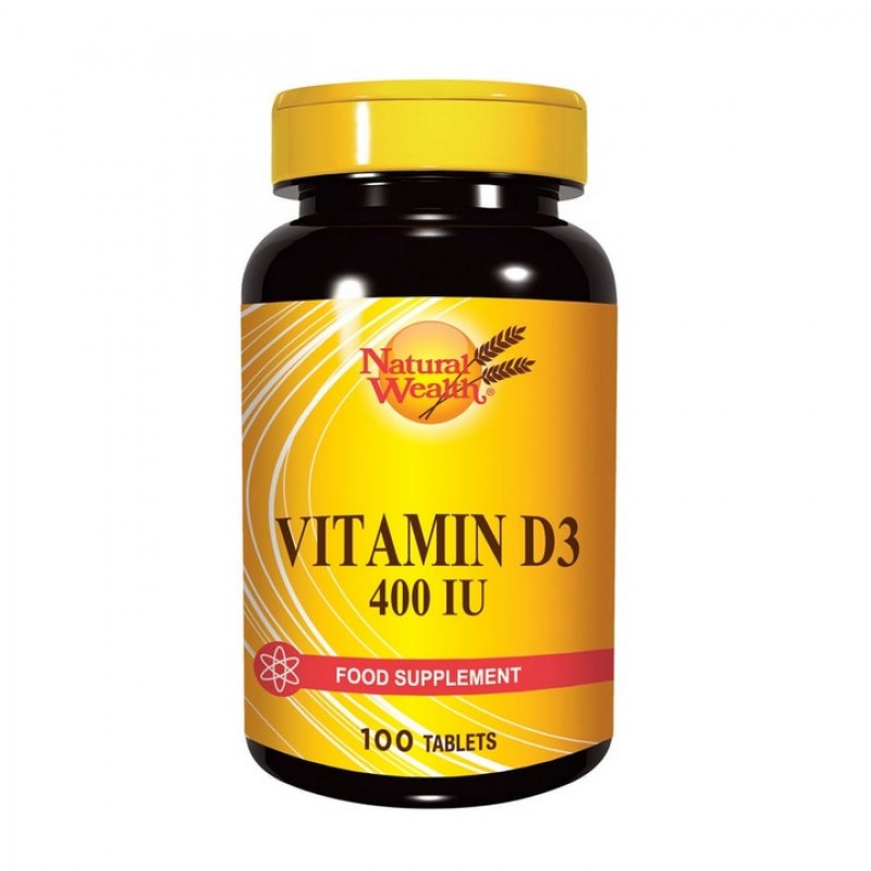 Natural Wealth Vitamin D-3 400Ij 100 Tableta
