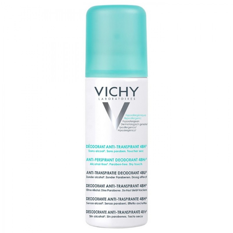 VICHY DEODORANT SPREJ ANTIPERSPIRANT 48H INTENZIVNO ZNOJENJE, 125 ML Vichy Deodorant Sprej Antiperspirant 48H Intenzivno Znojenje, 125 Ml