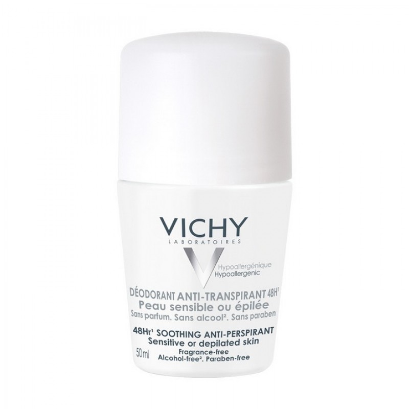 Vichy Deodorant Roll-On Za Regulaciju Znojenja Za Osetljivu I Depiliranu Kožu, 50 Ml