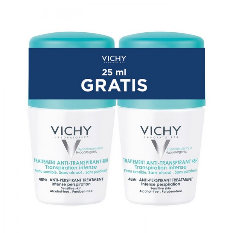 Vichy Deodorant Roll-On Za Regulaciju Prekomernog Znojenja Promo, 50Ml+50Ml