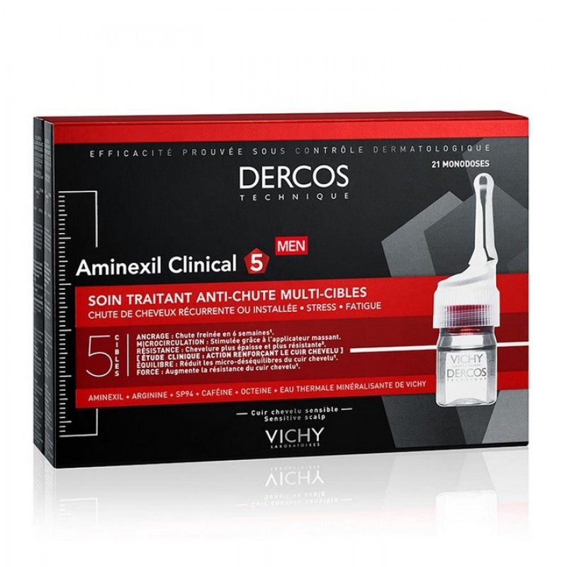 Vichy Dercos Aminexil Clinical 5 Ampule Protiv Opadanja Kose  Za Muškarce A21