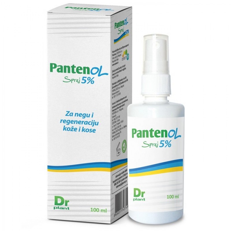 Pantenol Sprej 5% Za Regeneraciju Oštećene Kože I Kose 100Ml
