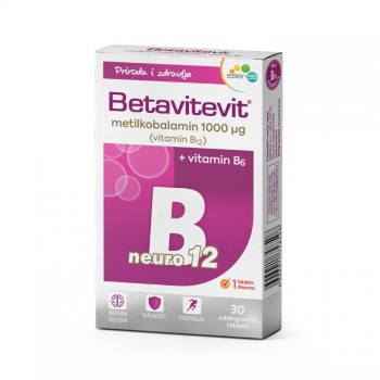 BETAVITEVIT B12 NEURO + VITAMIN B6 30 SUBLINGVALNIH TABLETA